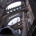 The flying buttresses of the Cologne Cathedral. 