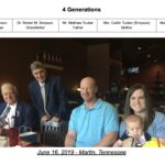 My father, brother, nephew in law, niece, and great nephew. 